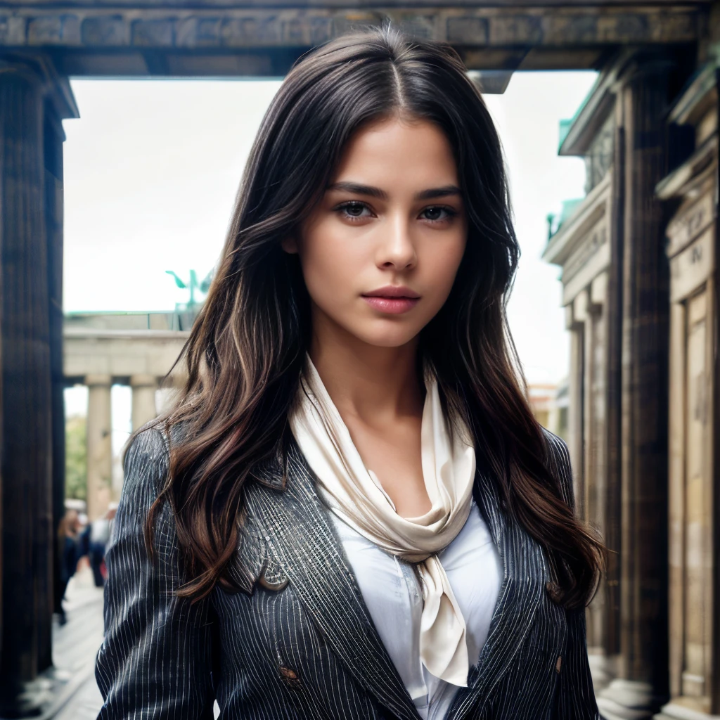 (Berlin Brandenburg Gate, SFW, tailored blazer, striped blouse, silk scarf, standing in front of the historic monument, afternoon:1.35) Instagram_Influencer_63_By_Stable_Yogi
Faceshot_By_stable_yogi
Skin_Detailer_By_Stable_yogi
Humanizer_Embedding_By_Stable_Yogi
Styler_Embedding_By_Stable_Yogi
Detailer_Embedding_By_Stable_Yogi
<lora:Detail Blaster By Stable Yogi:0.5>
(center_parted_long_wavy_hair)