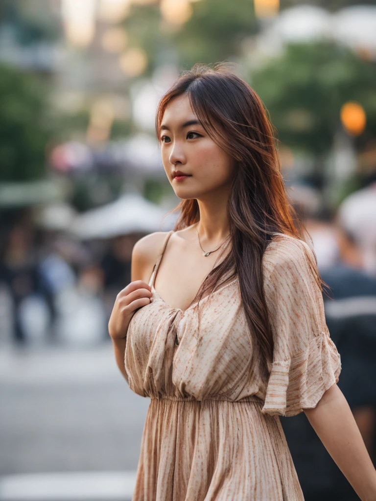 <lora:wface2:1> wface2, tan skin, 1girl, summer dress, walking in the city, best quality, high quality, extremely detailed, realistic, photorealistic, 
photo, realistic, portrait photo, upper body