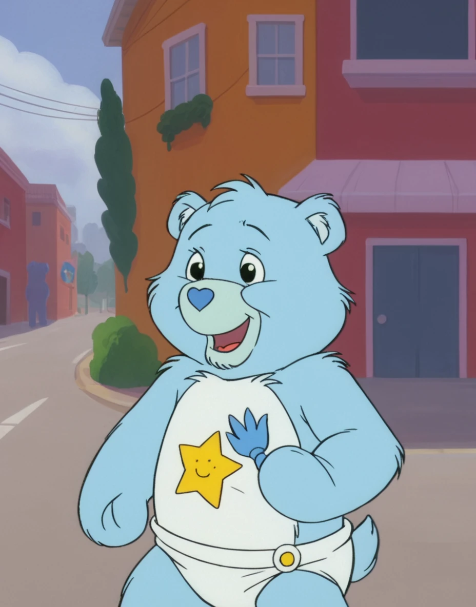 score_9, score_8_up, score_7_up, score_6_up, source_anime, highly detailed, BREAK, tugs bear, tie on diapers, same size, sitting on a cloud <lora:Hugs and Tugs 0.1:1>
