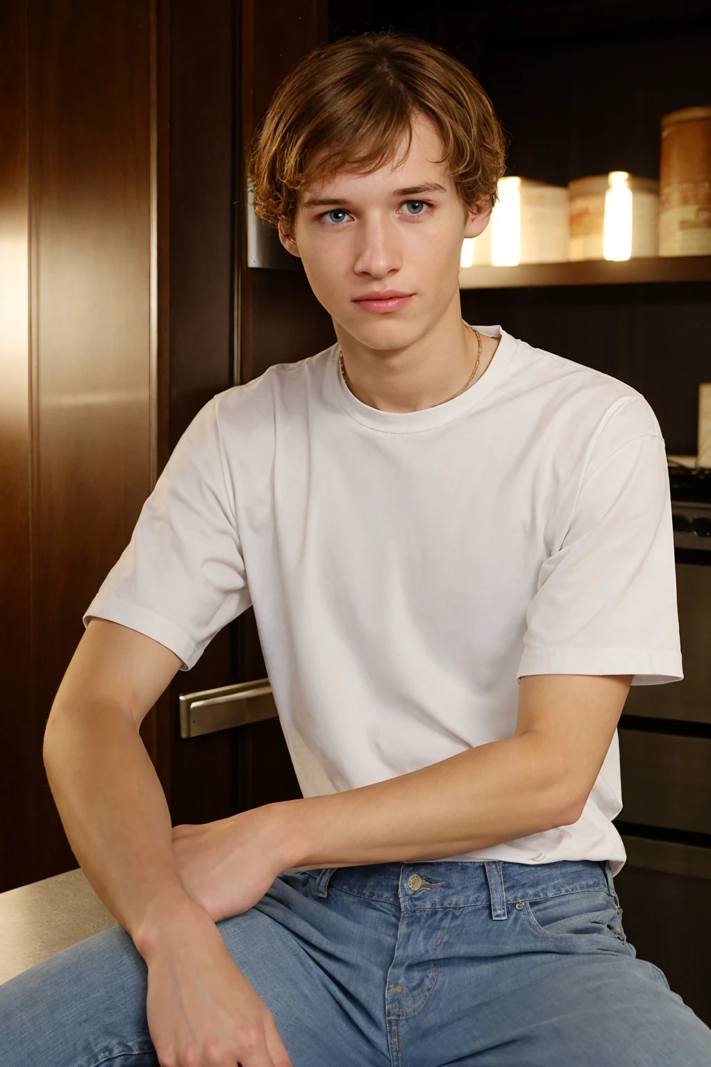 <lora:SammyTw1nkV2:1> (SammyTw1nk), male_solo, twink_solo, skinny_fit, 1boy, a photorealistic candid still of Sammy Case sitting at a cafe, jeans and button down shirt, (fit 19 year old twink), skinny fit build, blue eyes, clean shaven, RAW photo, detailed photo, gorgeous, shallow depth of field, bokeh, vibrant saturated color, volumetric lighting, iridescent skin, (surreal:0.4), hyper detailed photorealistic life-like accurate proportional 8k sharp focus, (accurate cinematic lighting), photorealistic detail, (selective focus:0.6)