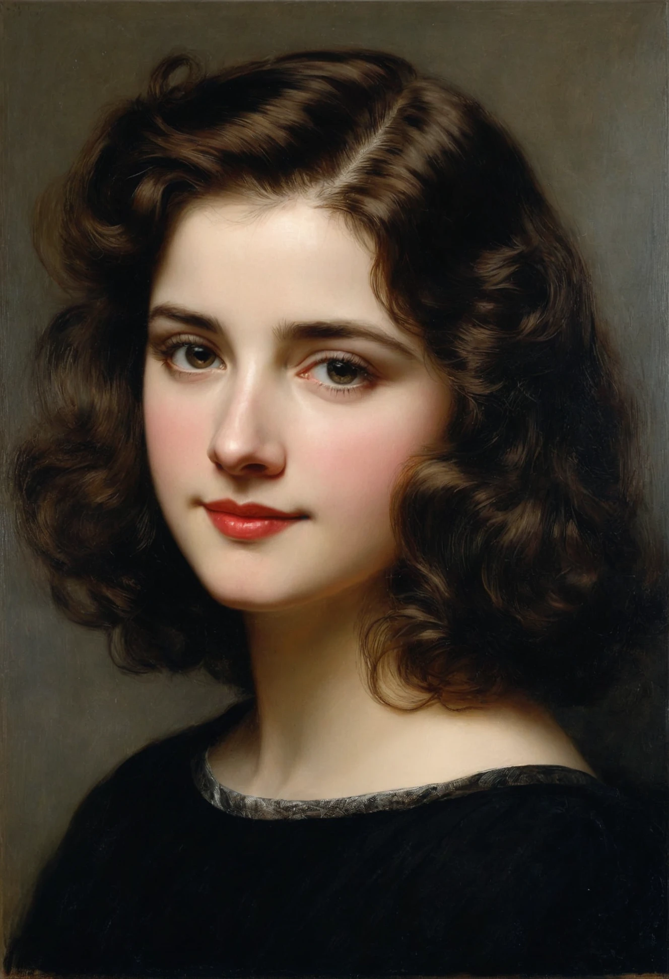 Masterpiece, Portrait of a woman by Albert Lynch, Abbott Handerson Thayer, highly detail, best quality, HairDetail
