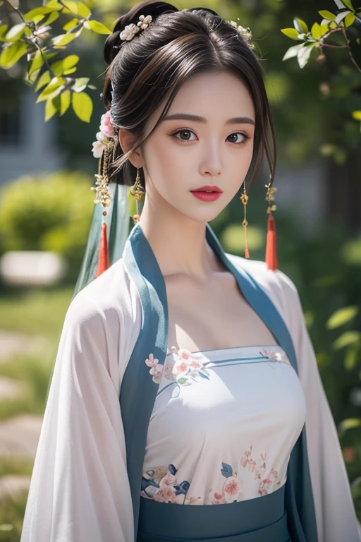 ltra-detailed,highly detailed,best quality,masterpiece,illustration,realistic,photorealistic,
1girl, solo,
keziqun, hanfu,
looking at viewer, upper body, 
 <lora:hanfu_keziqun_v1_04:0.6>