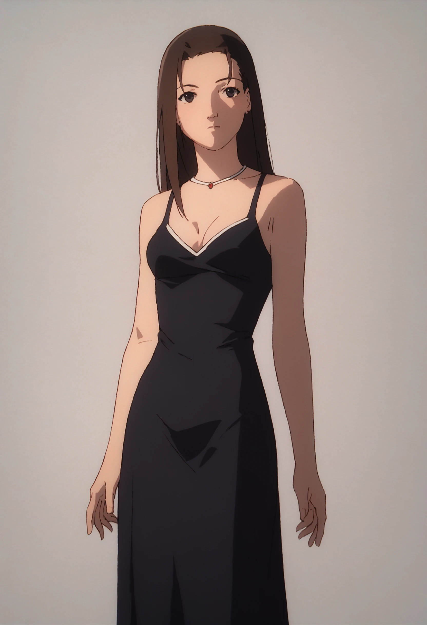 score_7_up, score_8_up, score_9, masterpiece, perfect hands, high quality, 1girl, solo, <lora:Iwakura_Mika_PDXLv0-e40:0.7>, iwakura mika, sexy black dress, standing, [[cleavage]], medium breasts,