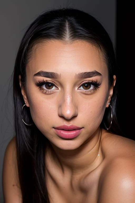 DEN_ambergianna,
(headshot:1.1) portrait on a plain black background, (headshot:1.2), face focus, intricate (beautiful eyes:1.2), (wide open eyes:1.1), Big eyes, clean photo, circle lighting, high contrast,
bokeh, f1.4, 40mm, photorealistic, raw, 8k, textured skin, skin pores, intricate details <lora:epi_noiseoffset2:1>, epiCRealism