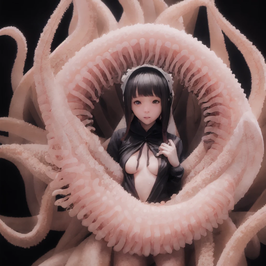 <lora:Realistic tentacles helper_50 steps v1.1 sd1.5:2> tentacle_helper, 1girl, tentacles wrap, black background