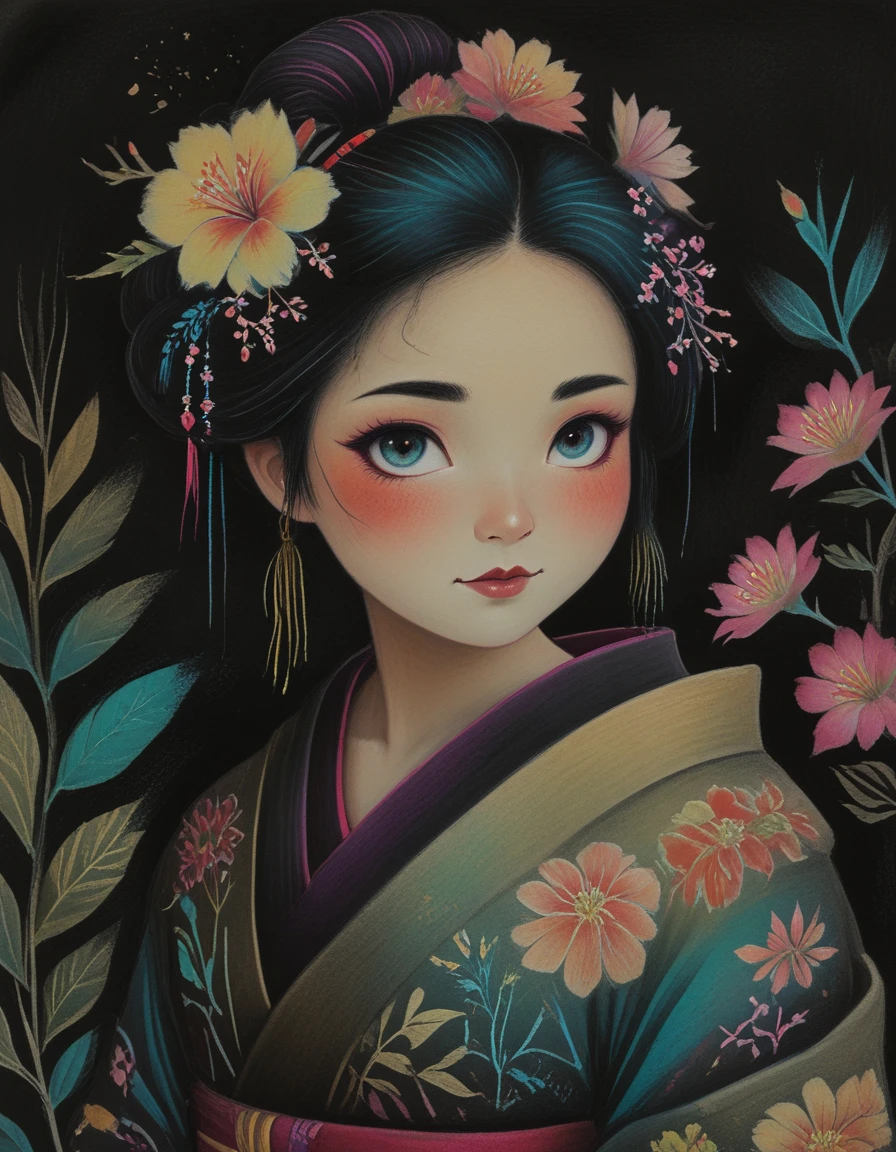 geisha <lora:CBS_novuschroma13 style:1.5> novuschroma13
