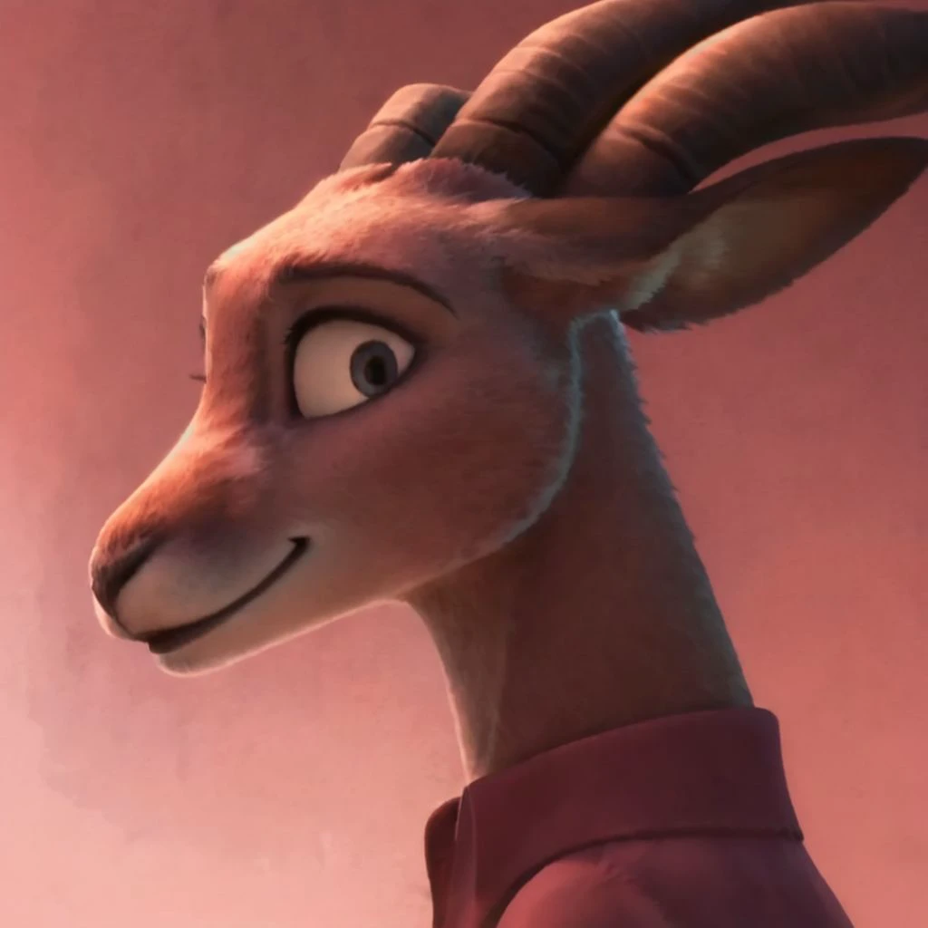 <lora:Antlerson_2-17:0.7>, buckya, antelope,  male, portrait,  light smile, looking at viewer:1.2, red background, looking to the side, <lora:Zootopia_anyLora_2:0.7>