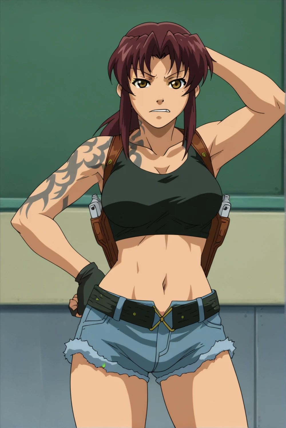 <lora:Revy:0.8>, Revy, 1girl, solo,