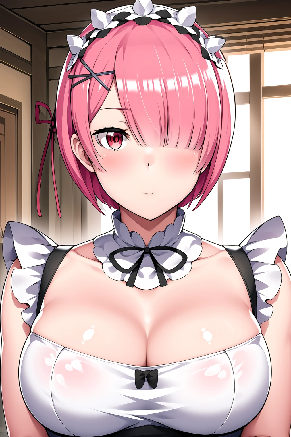 Highest quality,Very cute face,NSFW,(Huge breasts:1.5),sidefellatio,from side,Blowjob,Open your mouth wide,Drooling,(Tears:1.3),(Big penis,Male lower body:1.4),(Upper Body),shinjou akane, light purple hair, (pink eyes:1.2), short hair,bow, collared shirt, hood, hooded jacket, jacket, open clothes, open jacket, open shirt, purple bow, purple jacket, , shirt, sleeves past wrists, unbuttoned shirt, white shirt,