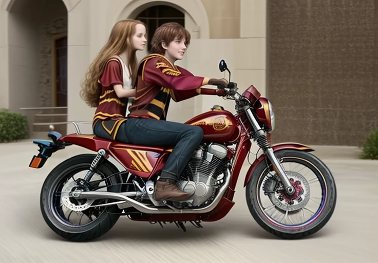 motorbike,  <lora:Gryffindor2:1> gryffindor_pattern, gryffindor