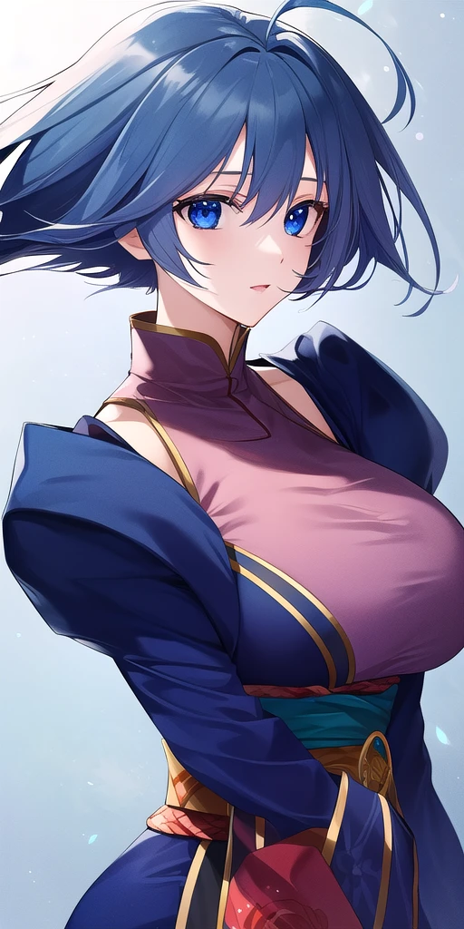 <lora:KamyuV5:.8> Kamyu_short_hair, huge_breasts, standing, solo, kimono, masterpiece, best_quality, detailed_face, detailed_eyes, highres, beautiful, detailed, absurdres,