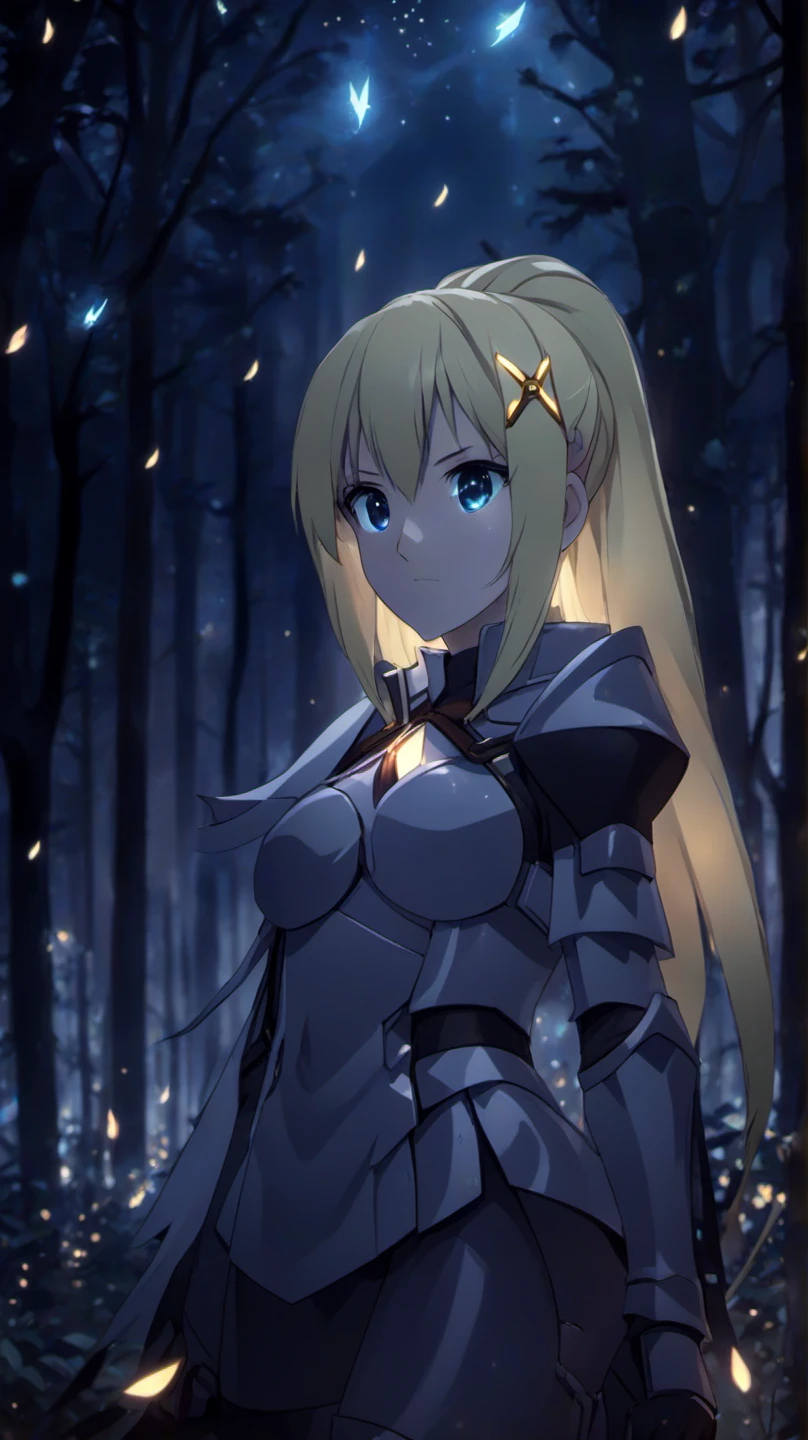 <lora:Darkness:1>
(DarknessKonosuba:1.9), DarknessKonosuba, 
DarknessKonosuba wearing Armor,, <lora:Dark Fantasy:1>Dark Fantasy - dark forest of enchantment, magic, in midnight with fireflies around it