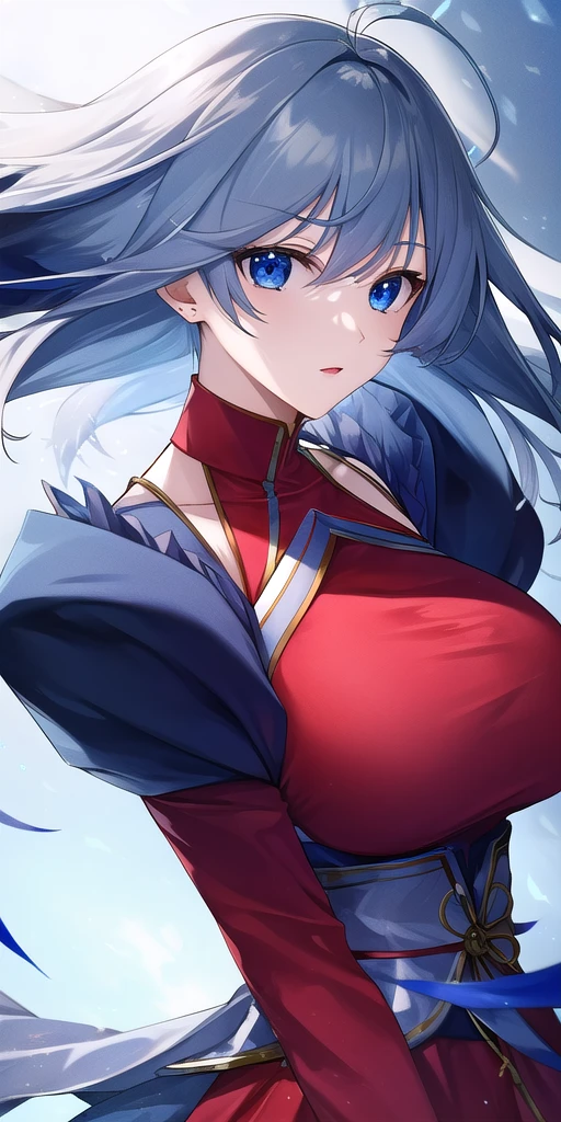 <lora:KamyuV4:.8> Kamyu_short_hair, huge_breasts, standing, solo, red_dress, masterpiece, best_quality, detailed_face, detailed_eyes, highres, beautiful, detailed, absurdres,