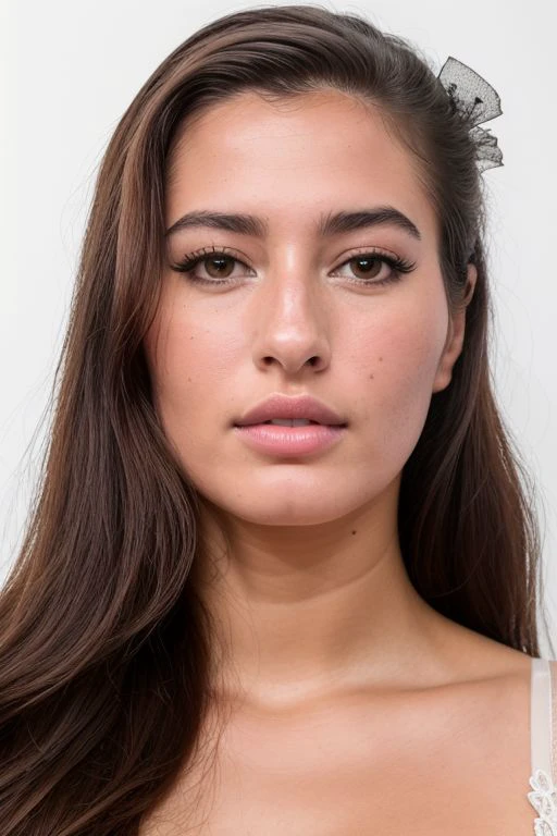 DEN_marie_temara,
((headshot:1.1) portrait on a bright white background, (headshot:1.2), face focus, intricate (beautiful eyes:1.2), (wide open eyes:1.1), Big eyes,  clean photo, side lighting, low contrast, low saturation:1.2),
bokeh, f1.4, 40mm, photorealistic, raw, 8k, textured skin, skin pores, intricate details  <lora:epi_noiseoffset2:1>, epiCRealism