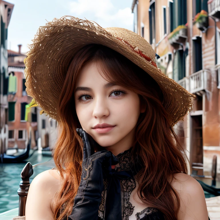 (Venice St. Mark's Square, SFW, high-collared Victorian-style dress, lace gloves, straw hat, taking in the historic sights, early evening:1.35) Instagram_Influencer_80_By_Stable_Yogi
Faceshot_By_stable_yogi
<lora:Detail Blaster By Stable Yogi:0.5>
(center_parted_long_wavy_red_hair)