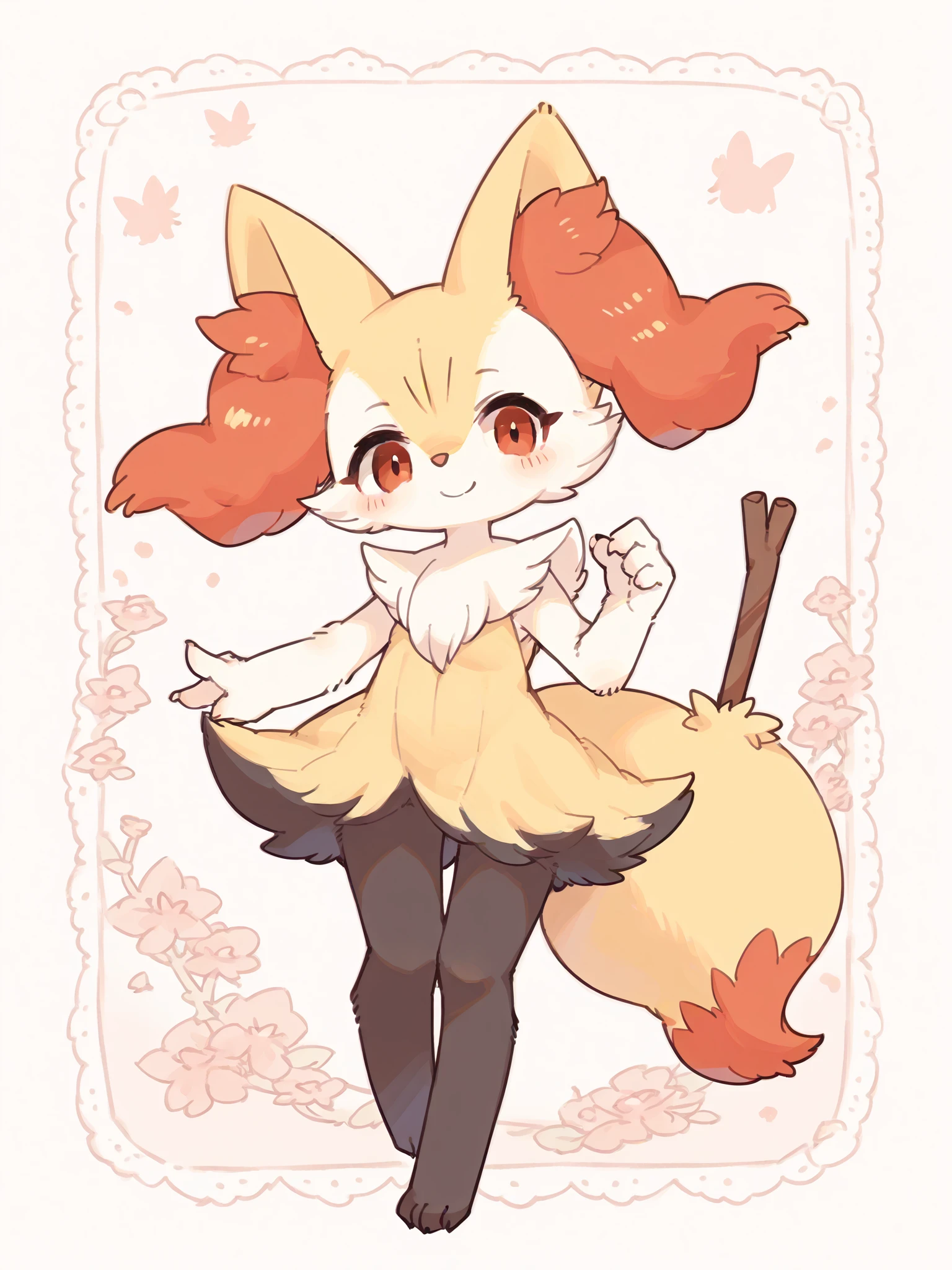 score_9, score_8_up, score_7_up, score_6_up, score_5_up, score_4_up, source_furry, source_anime, rating_safe,

furry, kemono, 1girl, solo, braixen, full body, looking at viewer, smile,