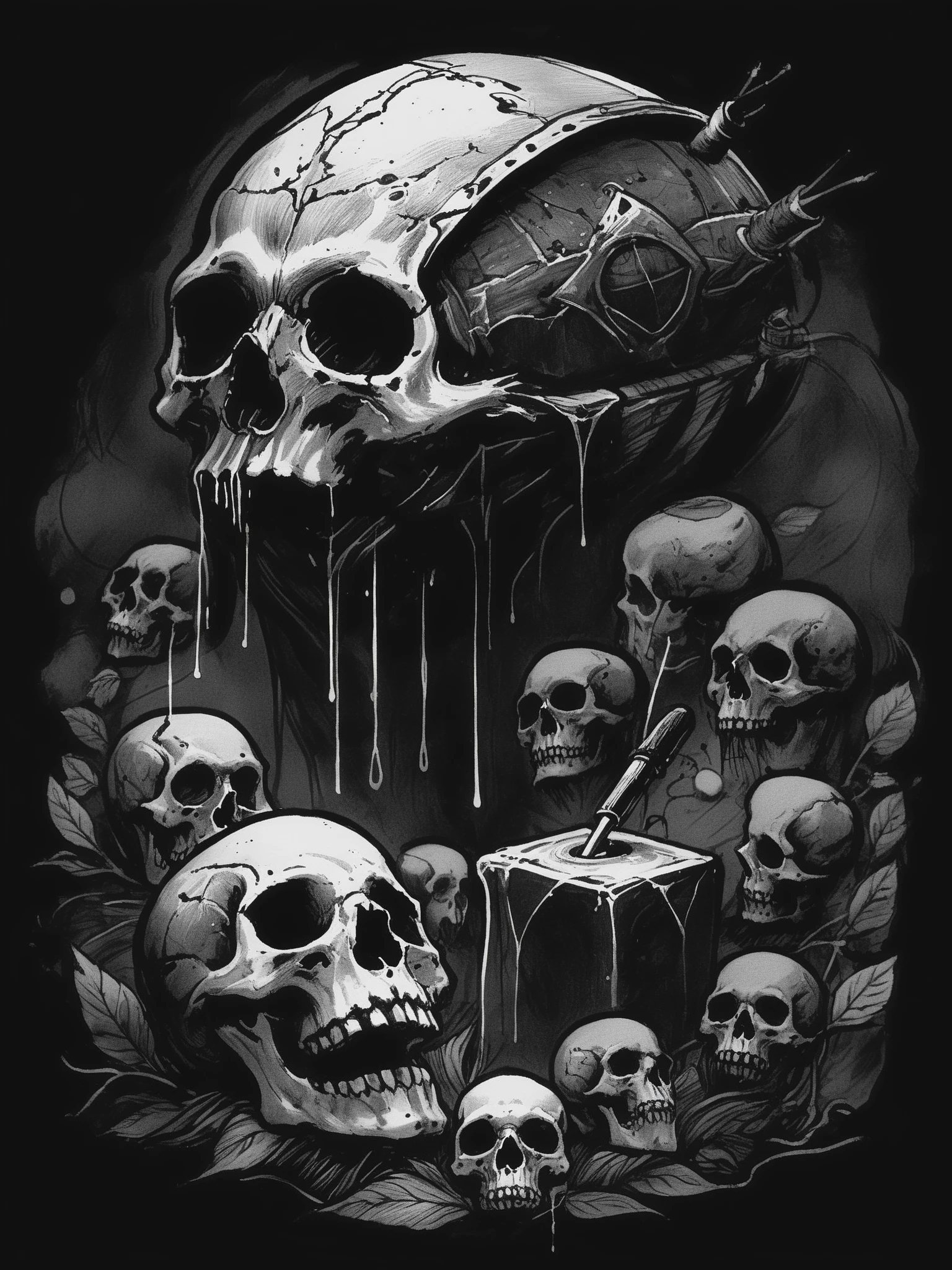 FRESHIDEAS Dark RPG old-school style Ink,