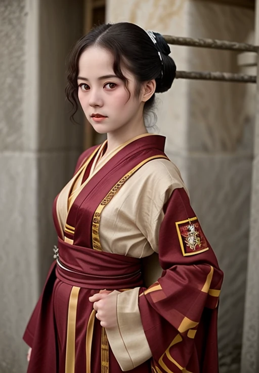 geisha, kimono,  <lora:Gryffindor2:1> gryffindor_pattern, gryffindor