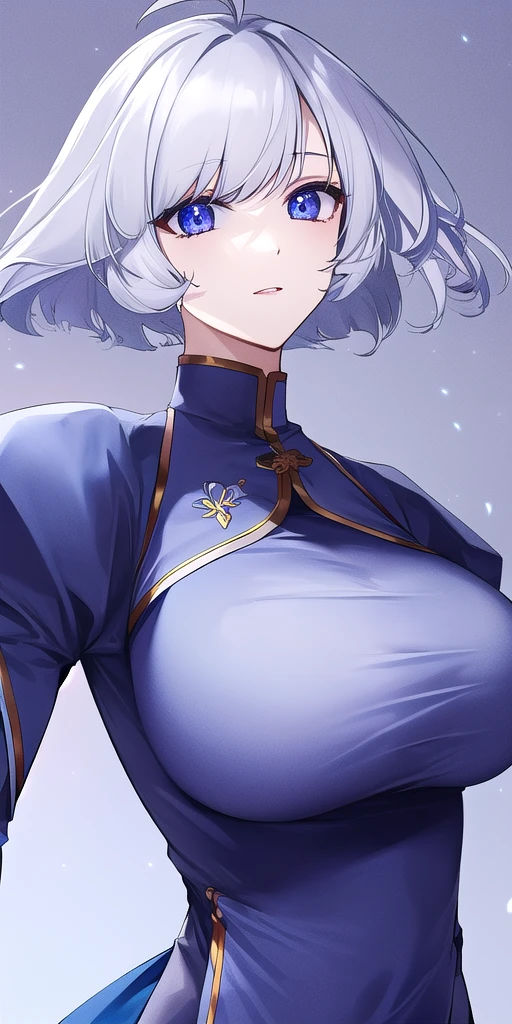 <lora:KamyuV4:.8> Kamyu_short_hair, huge_breasts, standing, solo, china_dress, masterpiece, best_quality, detailed_face, detailed_eyes, highres, beautiful, detailed, absurdres,