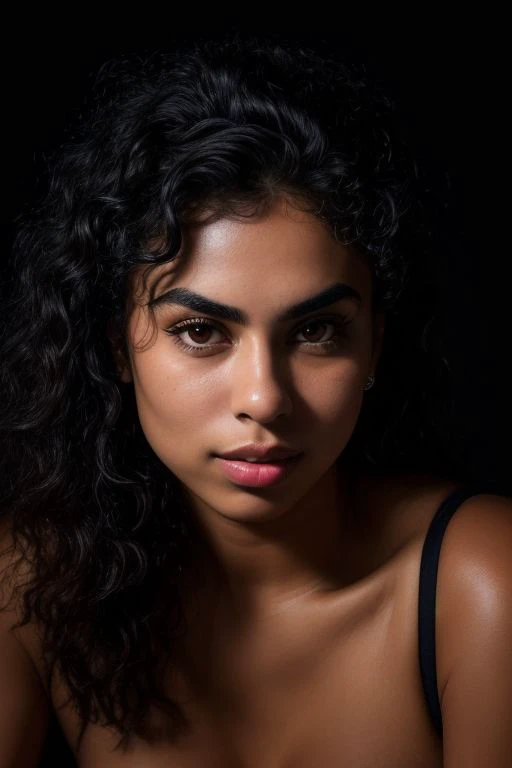 DEN_xochavella_OF,
((headshot:1.2) portrait on a (plain black background:1.2), (headshot:1.2), (face focus:1.1), (facing the camera:1.2), Head in the centre, (eye contact:1.3), (intense stare:1.1), mouth open, (facing straightforward:1.2), (forward facing:1.1), Head, face, Head focus, Head tilted down, looking slightly up at the camera:1.2),
bokeh, f1.4, 40mm, photorealistic, raw, 8k, textured skin, skin pores, intricate details <lora:epi_noiseoffset2:1>, epiCRealism
