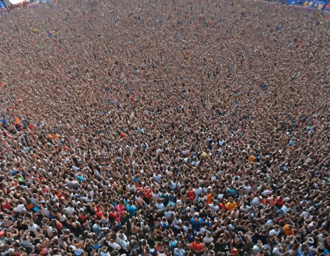 multipeoplelora, crowd of people, festival