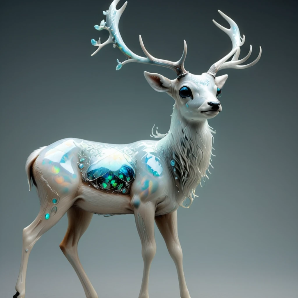 <lora:artfullyODEER_SDXL_V1:1>, opal antlered deer