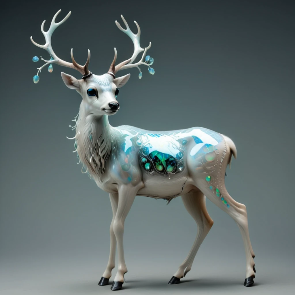 <lora:artfullyODEER_SDXL_V1:1>, opal antlered deer