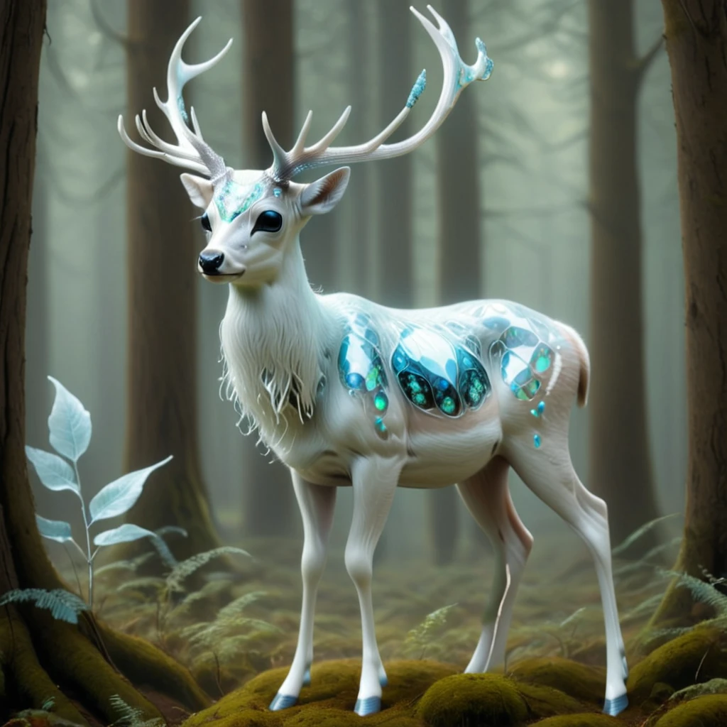 <lora:artfullyODEER_SDXL_V1:1>, opal antlered deer