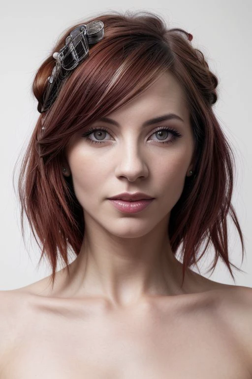 DEN_lumi_steamgirl,
(headshot:1.1) portrait on a bright white background, (headshot:1.2), face focus, intricate (beautiful eyes:1.2), (wide open eyes:1.1), Big eyes, clean photo, side lighting, low contrast, low saturation,
bokeh, f1.4, 40mm, photorealistic, raw, 8k, textured skin, skin pores, intricate details <lora:epi_noiseoffset2:1>, epiCRealism