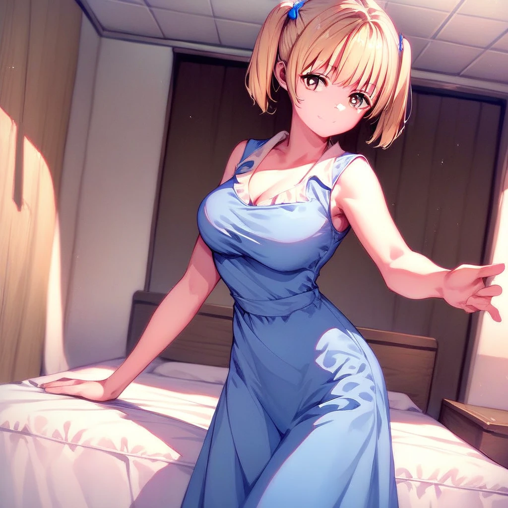 ((table top, highest quality, High resolution, nffsw, perfect pixel, Depth of bounds written, 4K, )), 1 girl, alone, , beautiful anime girl, beautiful art style,
close, looking at the viewer,
perfect body,
blonde,short hair, ,
blush all over the face,
Self snap,
from below, spread your legs,Completely naked,on th,sweat all over,Beautiful big,M-shaped legs,erect nipples,