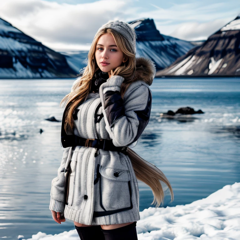 (Icelandic fjord, SFW, insulated parka, woolen sweater, snow boots, standing by the fjord, late morning:1.35) Instagram_Influencer_84_By_Stable_Yogi
Faceshot_By_stable_yogi
<lora:Detail Blaster By Stable Yogi:0.5>
(center_parted_long_wavy_blonde_hair)