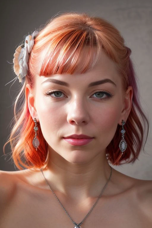 DEN_lizbit_steamgirl,
(headshot:1.2) portrait on a (plain grey background:1.2), (headshot:1.2), (face focus:1.1), windswept chaotic hair, soft lighting, low contrast, low saturation,
bokeh, f1.4, 40mm, photorealistic, raw, 8k, textured skin, skin pores, intricate details <lora:epi_noiseoffset2:1>, epiCRealism