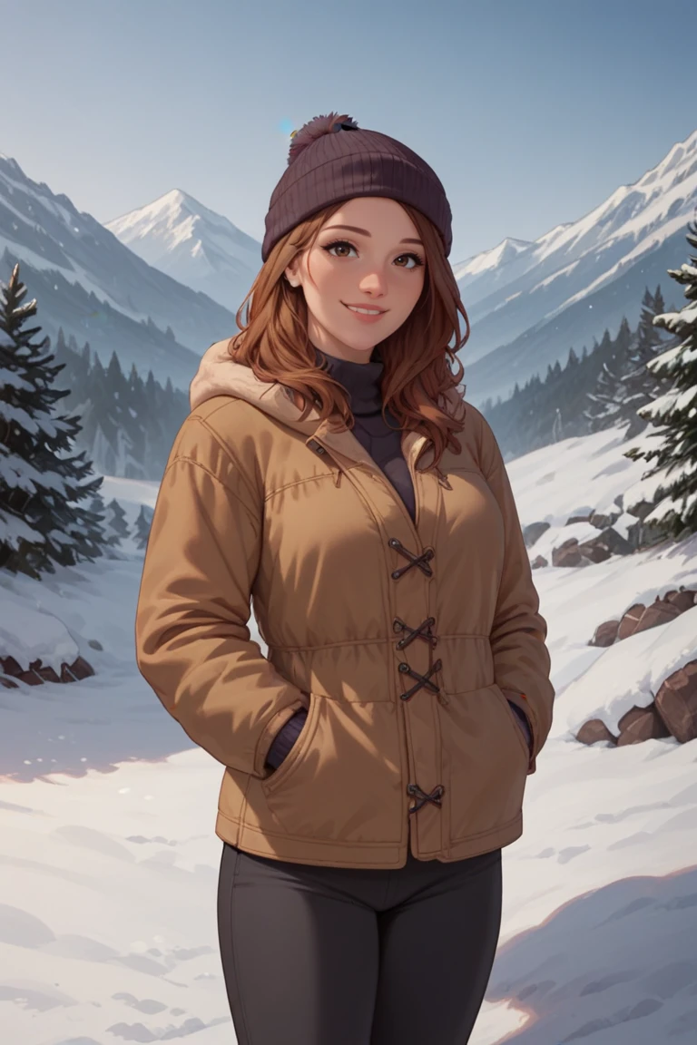 score_9,score_8_up,score_7_up, 1girl, solo, madikat, brown eyes, smile, winter clothes, beanie, ski pants, snowy mountain landscape, Expressiveh, <lora:Expressive_H:0.69> Expressiveh, <lora:Madikat PDXL:1> <lora:princess_xl_v2:0.8>