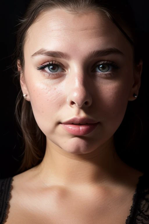 DEN_just_wingit,
((headshot:1.1) portrait on a plain black background, (headshot:1.2), face focus, intricate (beautiful eyes:1.2), (wide open eyes:1.1), Big eyes, clean photo, circle lighting, high contrast:1.2),
bokeh, f1.4, 40mm, photorealistic, raw, 8k, textured skin, skin pores, intricate details <lora:epi_noiseoffset2:1>, epiCRealism