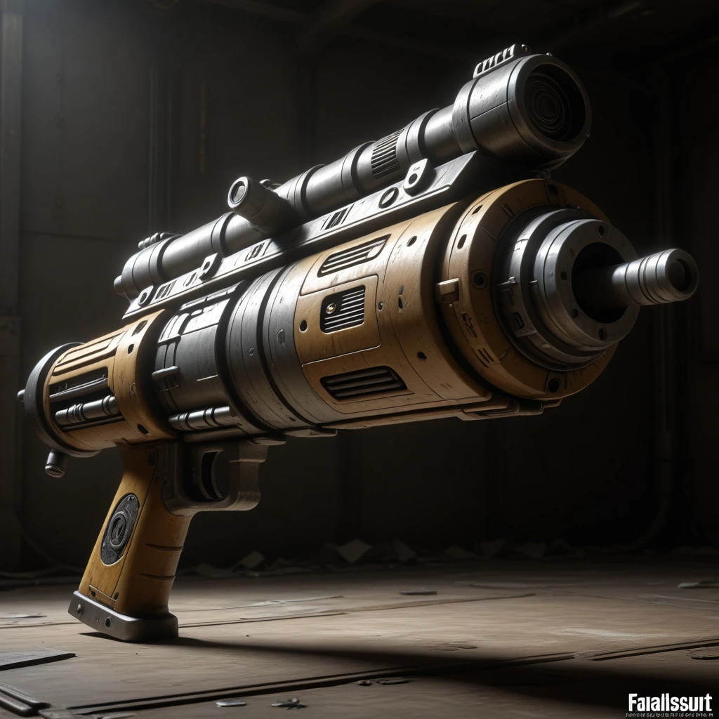 PHOTOREALISTIC_FALLOUT_STYLE_IMAGE of ZF-1 Multi-purpose weapon-from The Fifth Element | Advanced weapon | Known for its various functions | Central to the film | Used by Zorg | Imax | Autodesk Maya/Arnold Vray | Industry-standard software | Used for 3D UNREAL_ENGINE_STYLE | SUBSURFACE_SCATTERING modeling and rendering | Known for its powerful capabilities | Widely used in film and game industries | Styled by Dave McKean | Illustrator | Known for surreal art | Influenced by dark themes | Created art for books and comics | (_Alex_Grey_XL_BASE | Optical_illusion | The_Threads_V2 | SPIRAL_EFFECT | ADD_DETAIL_XL | ARTFULLYENGRAVED |: 1.1) (3D_FRAMED_WALL_ART_Trompe_l_œil1 | Optical_illusion | The_Threads_V2 | SPIRAL_EFFECT :1.7) 
