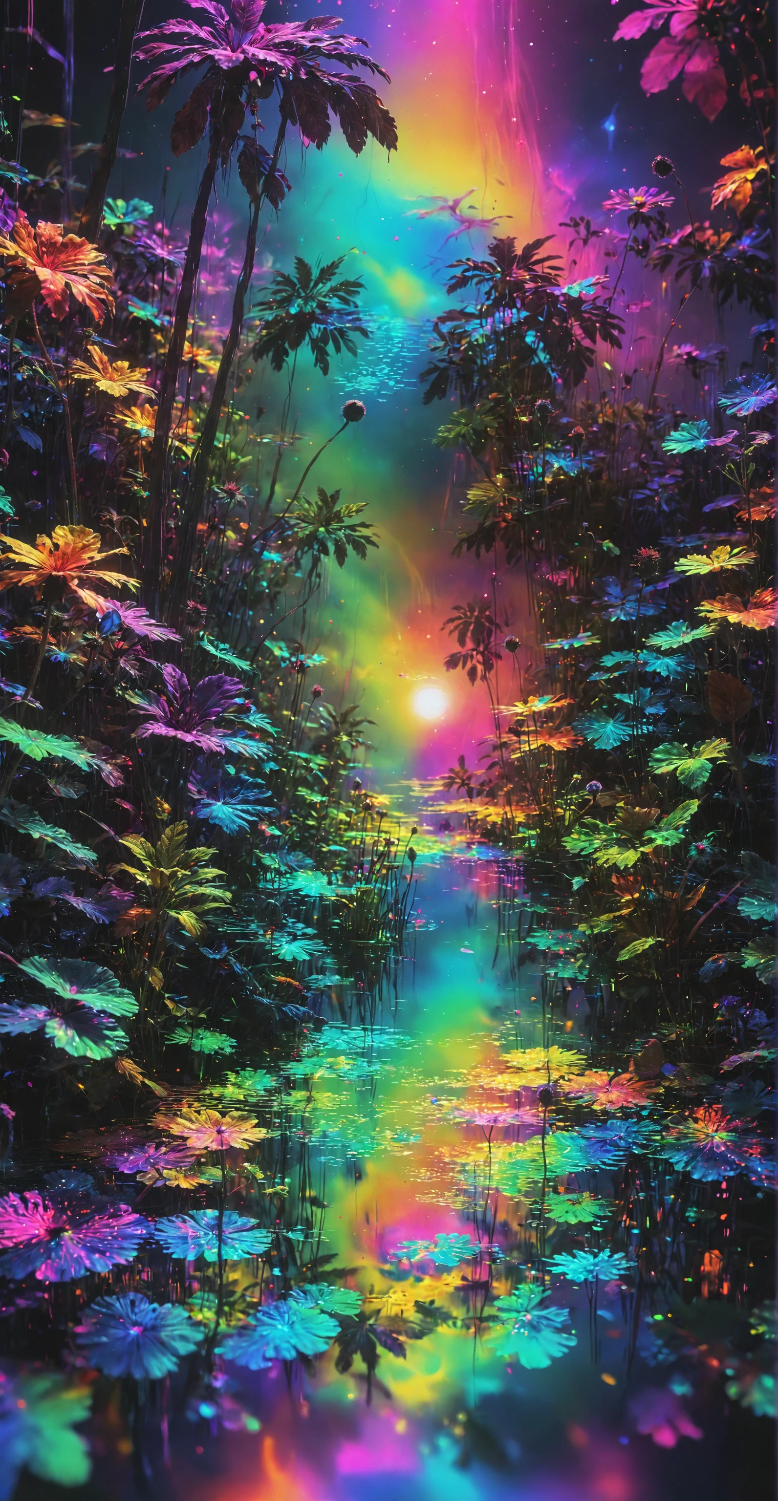 the gardens of sound made out of ral-hlgrphic,( hyperrealistic art breathtaking a lineart (vibrant alcohol ink sketch). [magnificent faetastic , , intriguing weirdness, color schemes extravaganza, mystery of darkness, unusual natural aesthetics, glossy].
 <lora:ral-hlgrphic-sdxl:0.6> <lora:sli-v1:0.6> sli artstyle,
