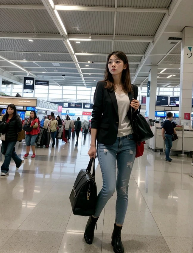 <lora:add_detail:0.25> (realistic, photo-realistic:1.3),
1girls, 24yo asian female,
carrying bag, bag, travel,
  <lora:Airport-Hall-000005:0.7> airport, hall