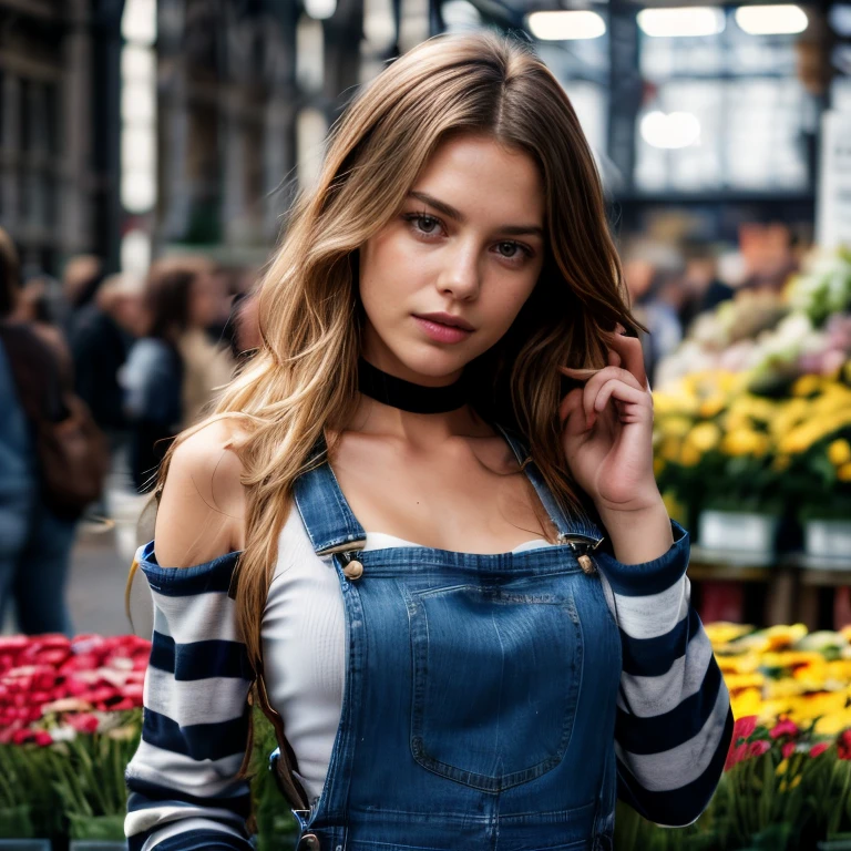 (Amsterdam flower market, SFW, denim overalls, striped long-sleeve shirt, ankle boots, playful pose, interacting with vendors, late morning:1.35) Instagram_Influencer_87_By_Stable_Yogi
Faceshot_By_stable_yogi
<lora:Detail Blaster By Stable Yogi:0.5>
(center_parted_long_wavy_blonde_hair)