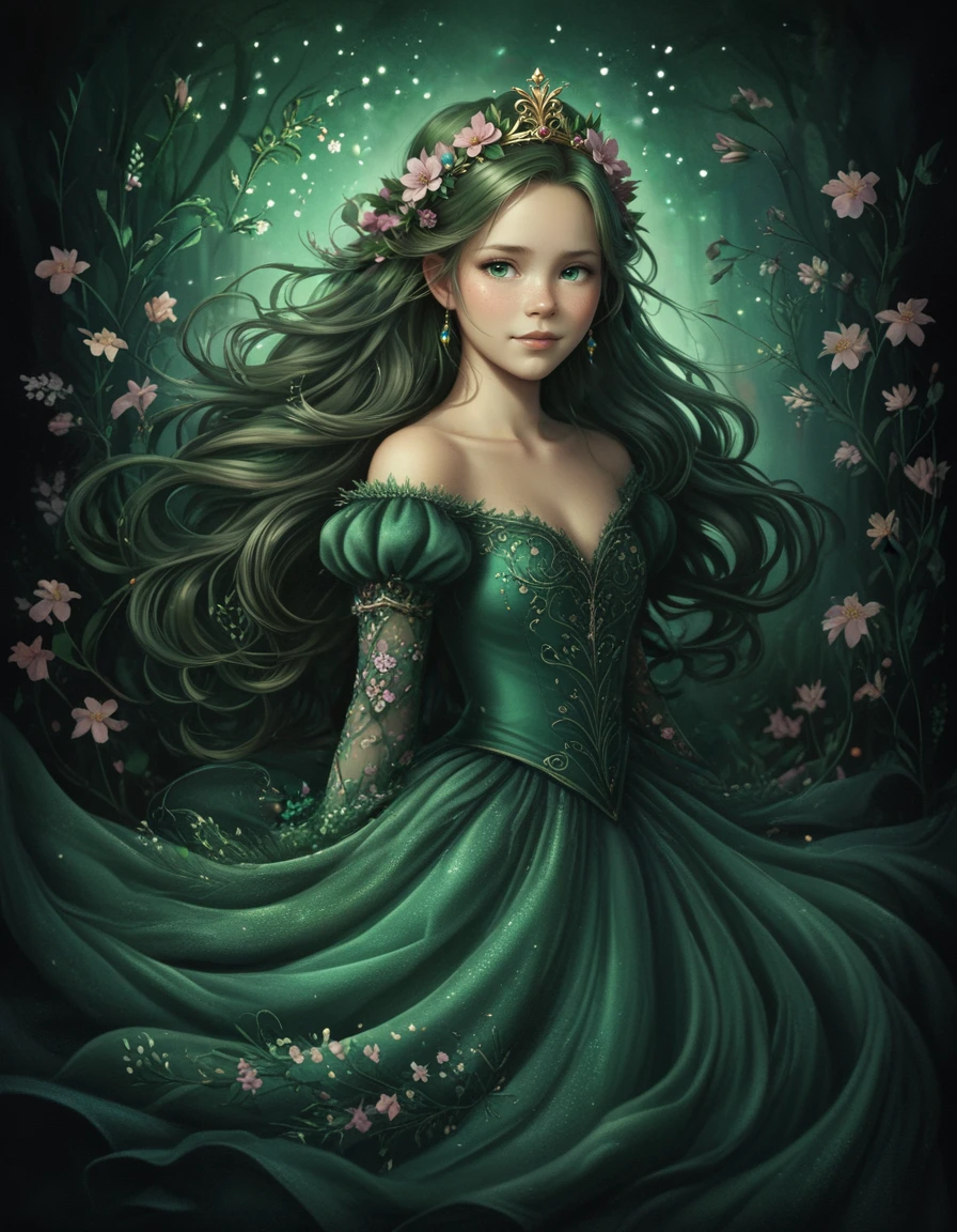 <lora:CBS_novuschroma12 style:.5> novuschroma12 fairytale princess with flowers and a long flowing dress