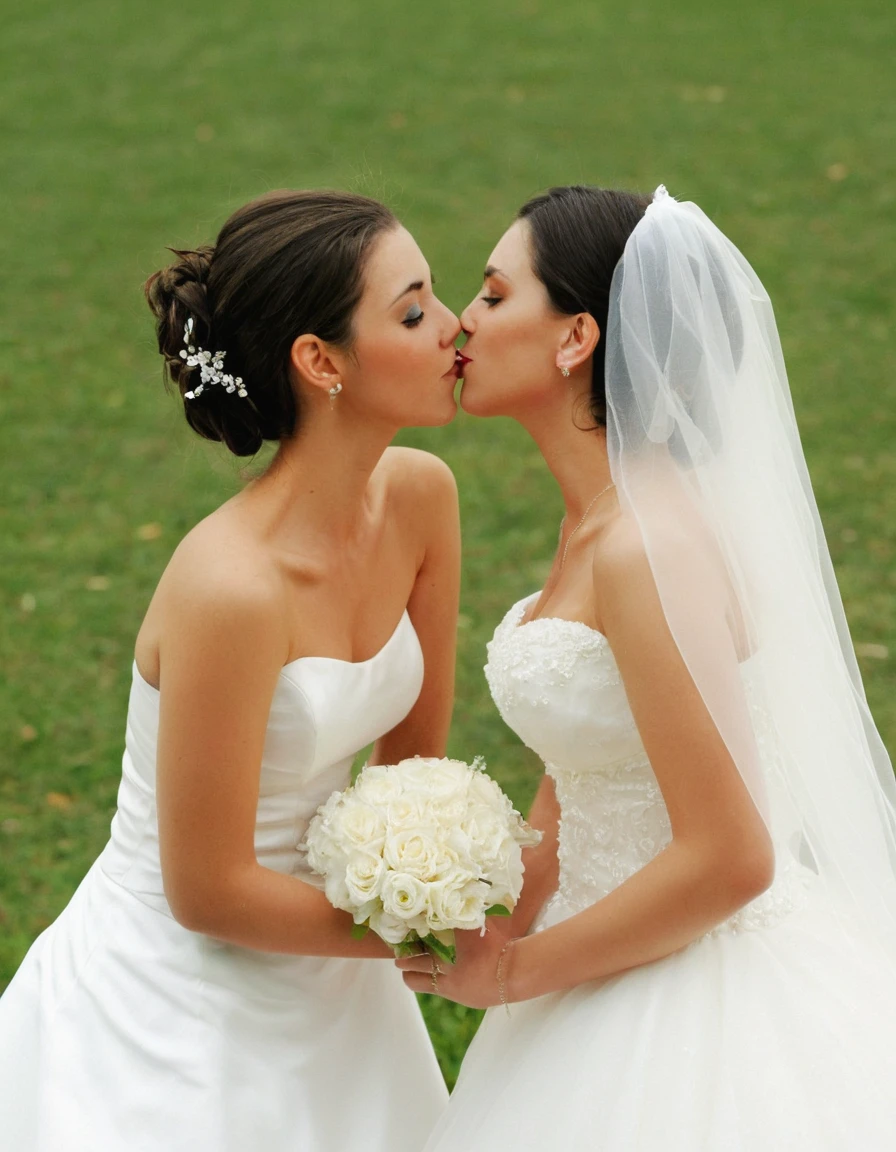 coupleslora, wedding, 2women, kiss