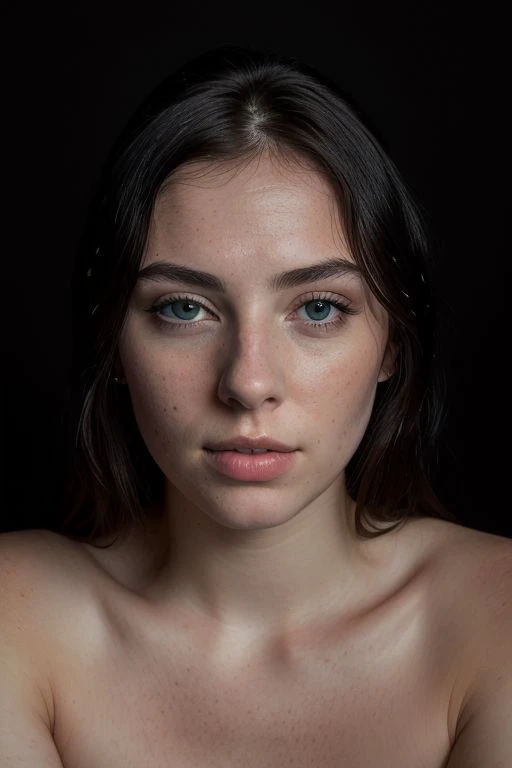 DEN_koriayn_OF,
((headshot:1.2) portrait on a (plain black background:1.2), (headshot:1.2), (face focus:1.1), (facing the camera:1.2), Head in the centre, (eye contact:1.3), (intense stare:1.1), mouth open, (facing straightforward:1.2), (forward facing:1.1), Head, face, Head focus, Head tilted down, looking slightly up at the camera:1.2),
bokeh, f1.4, 40mm, photorealistic, raw, 8k, textured skin, skin pores, intricate details <lora:epi_noiseoffset2:1>, epiCRealism