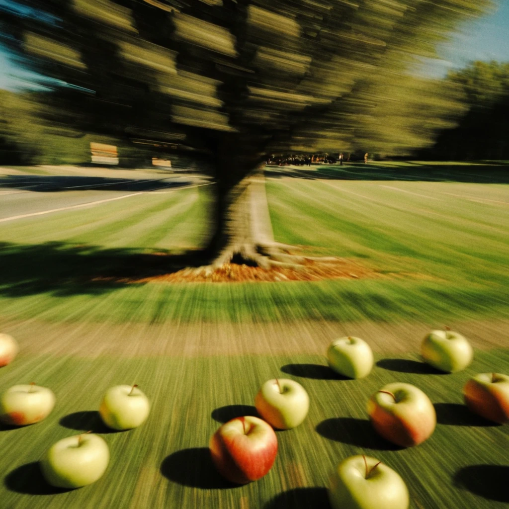 cinematic still motion blur, timelapse, apple falling at tree . emotional, harmonious, vignette, 4k epic detailed, shot on kodak, 35mm photo, sharp focus, high budget, cinemascope, moody, epic, gorgeous, film grain, grainy, motion blur, timelapse, apple falling at tree, highly detailed, professional composition, cinematic light, dynamic, sharp focus, elegant, intricate, very coherent, colors, ambient background, contemporary, shiny, colorful, full color, perfect, romantic, beautiful, aesthetic, sublime, surreal, vibrant, epic, thought original, dramatic, outstanding, artistic, stunning, gorgeous