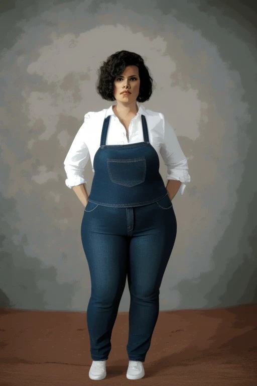 1girl, medium hair, bobcut, black hair, slim figure, busty, perfect face, perfect lips, perfect body, realistic BREAK blue jeans, white shirt, white shoes BREAK dark studio, rim lighting, two tone lighting, dimly lit, low key, from above BREAK masterpiece, score_9