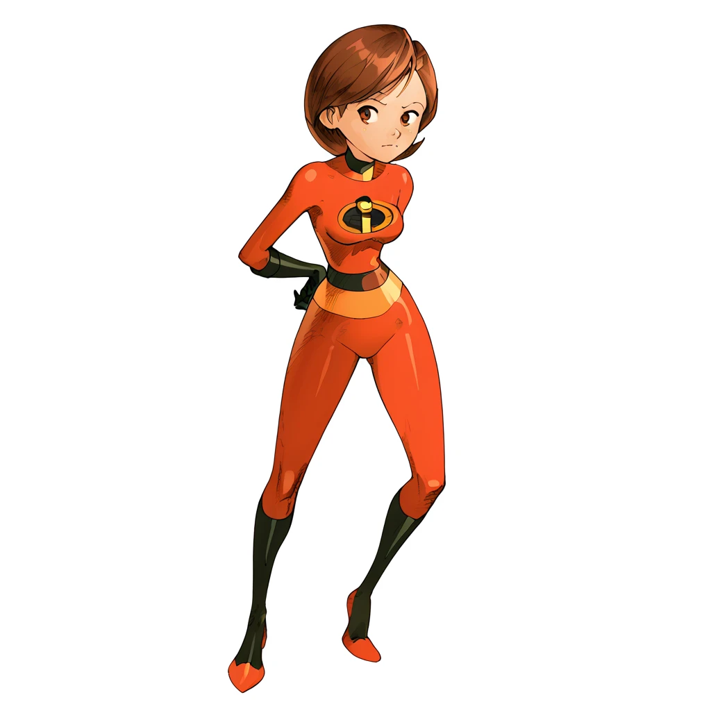 MVC2style, simple background, white background, full body,the Incredibles,helen parr, <lora:MVC2Style_SDXL-000005:1.0>