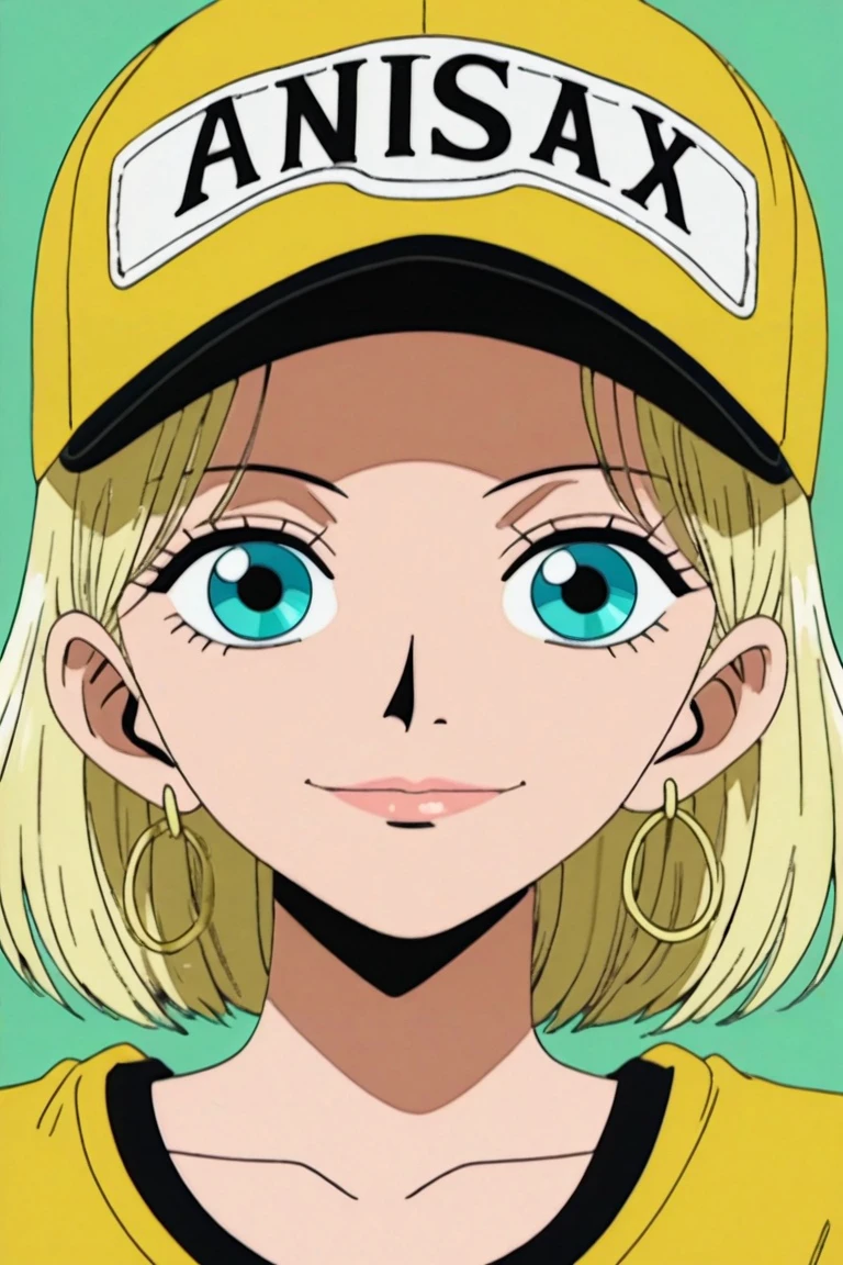 score_9, score_8_up, score_7_up, , , rating_safe, , looking at viewer, , 1girl, aqua eyes, baseball cap, blonde hair, closed mouth, earrings, green background, hat, hoop earrings, jewelry, looking at viewer, shirt, short hair, simple background, solo, upper body, yellow shirt, solo, from afar, full body, apartment, day, sunny, legs together, (closed eyes:1.2), smile, <lora:one_piece_style_pony:1.22>, one_piece_style, , <lora:sdxl_lightning_8step_lora:1>