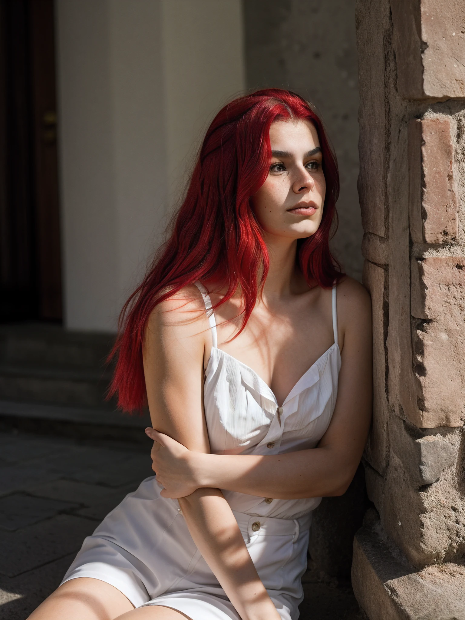 annagazanis, red hair, portrait, <lora:annagazanis:1>