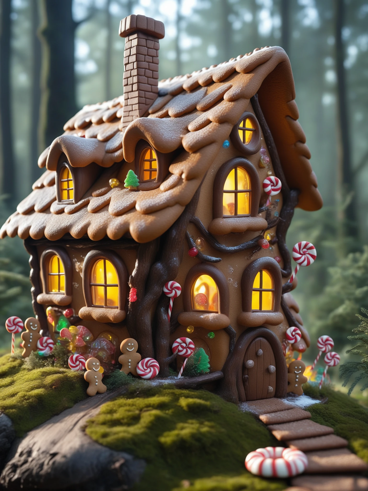 FRESHIDEAS Fantasy Cottage,Gingerbread House,candy cottage,a cottage all **** with chocolate and candy and Ginger-cookies,Gingerbread man,melted chocolate and candy,transparent Candies,refraction,reflex,
Dark Forest,Black Magic,Black Elf's Little House,Mystery,Swamp,Crow,Fluorescence.magic,