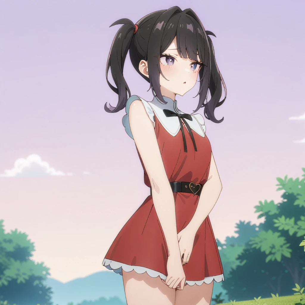 masterpiece,best quality,very aesthetic,absurdres,(sexy posture),solo,
cowboy_shot,anime screenshot,outdoors,
1girl,ame-chan \(needy girl overdose\),needy girl overdose,