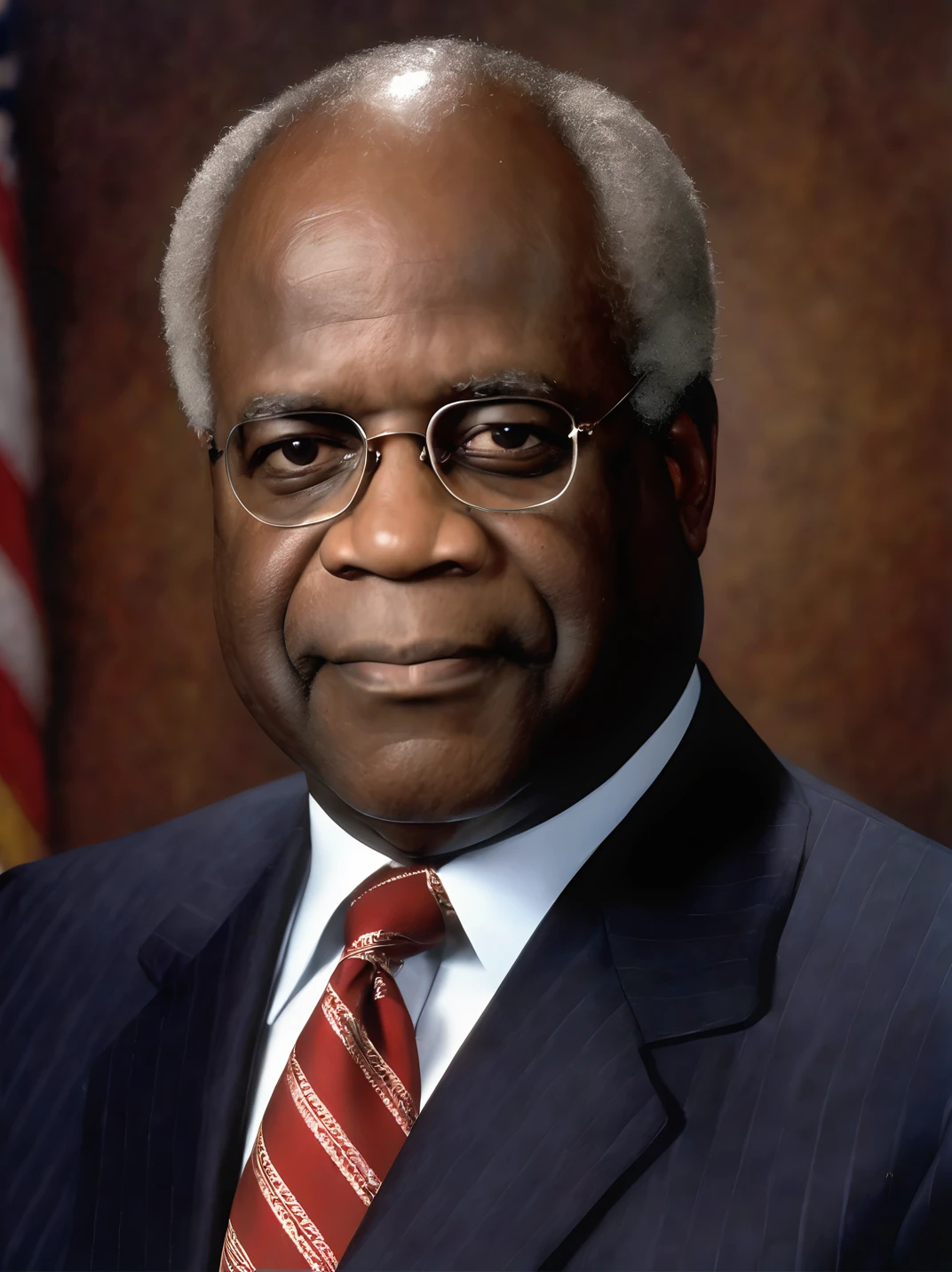 ClarenceThomasExl, photo studio portrait, upper body, realistic, detailed skin texture,