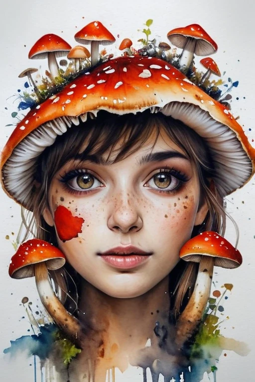 girl, mushroom, love, funny, portrait, 4k, ink painting, photo, sharp,
<lora:Mushroom_Portrait_V1:0.5>